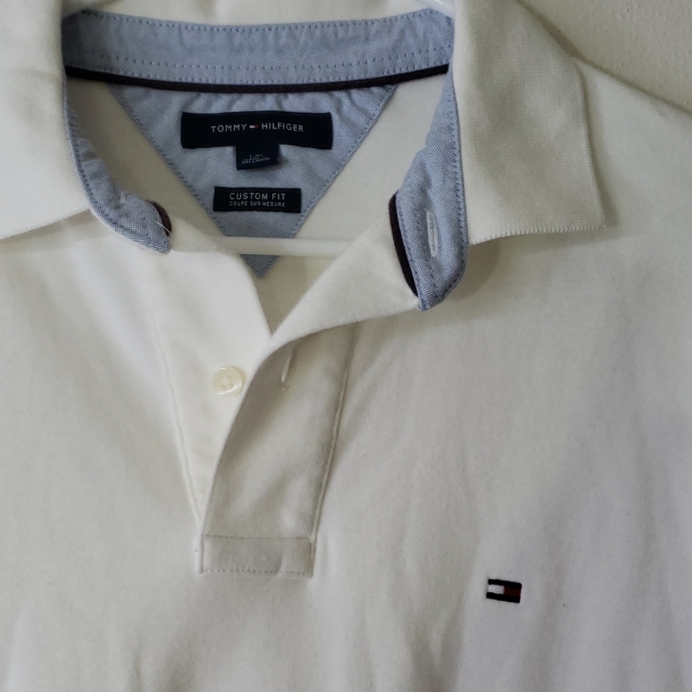 Tommy Hilfiger custom fit white polo - Picture 2 of 5
